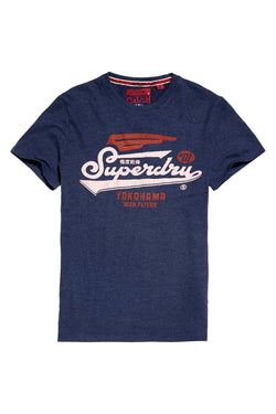 SuperDry Princedom-Blue Marl High Flyers Duo T-Shirt thumbnail 2