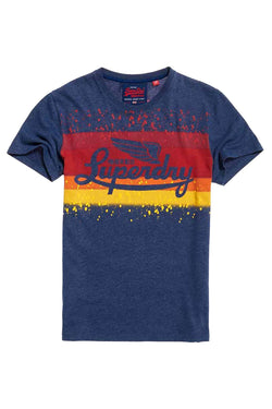 SuperDry Princedom-Blue Marl Icarus T-Shirt thumbnail 2