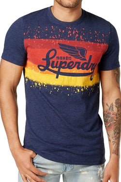 SuperDry Princedom-Blue Marl Icarus T-Shirt thumbnail 1