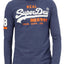 SuperDry Princedom-Blue Marl Vintage Logo Duo Long-Sleeve T-Shirt