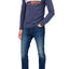 SuperDry Princedom-Blue Marl Vintage Logo Duo Long-Sleeve T-Shirt