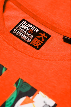SuperDry Radiant-Orange Osaka Mid-Weight Graphic Tee thumbnail 2