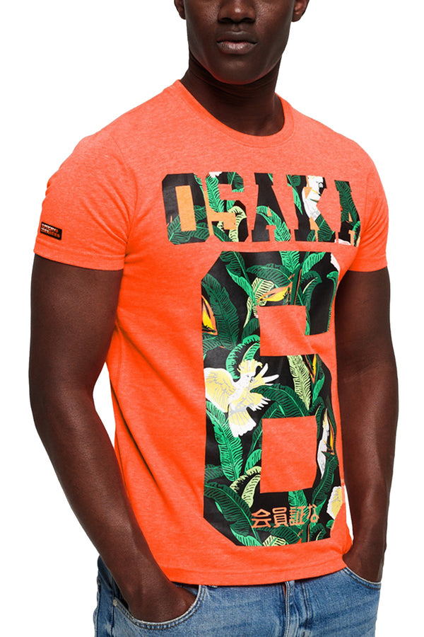 SuperDry Radiant-Orange Osaka Mid-Weight Graphic Tee