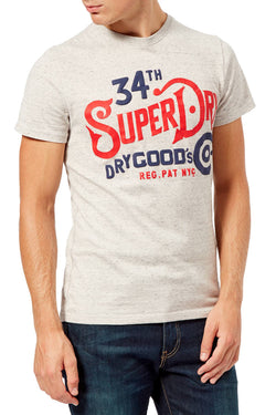 SuperDry Sea-Stone/Snowy-Grey NYC Goods Co T-Shirt thumbnail 1