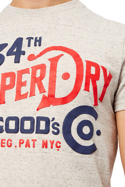 SuperDry Sea-Stone/Snowy-Grey NYC Goods Co T-Shirt thumbnail 4