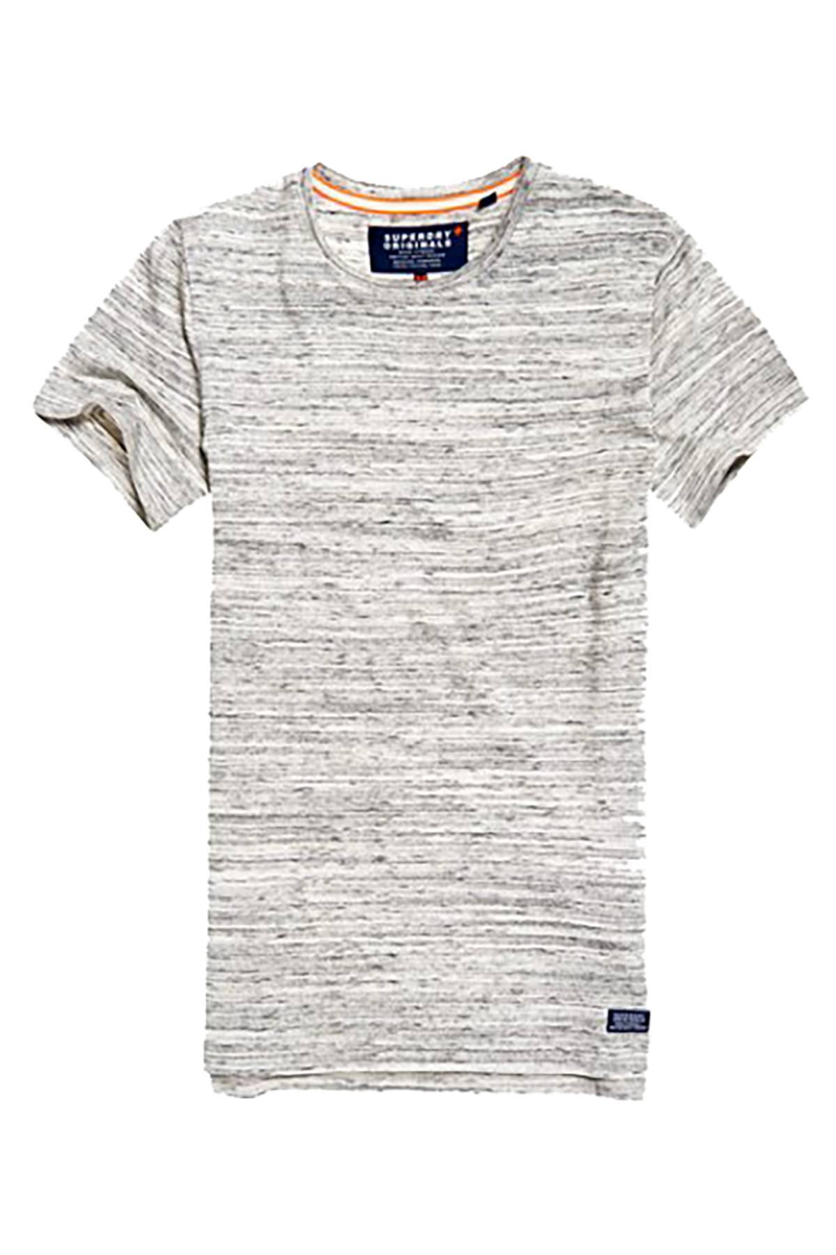 SuperDry Silver-Gravel-Grit Dry Originals Longline T-Shirt