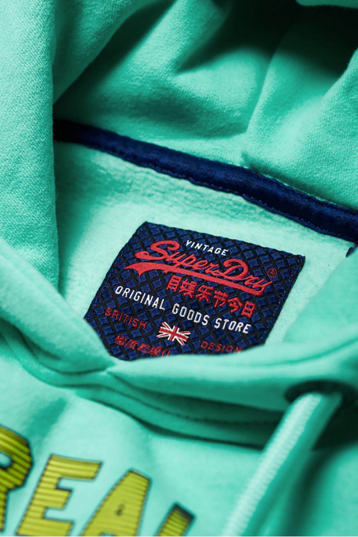 SuperDry Skate-Mint Vintage Logo Fade Hoodie