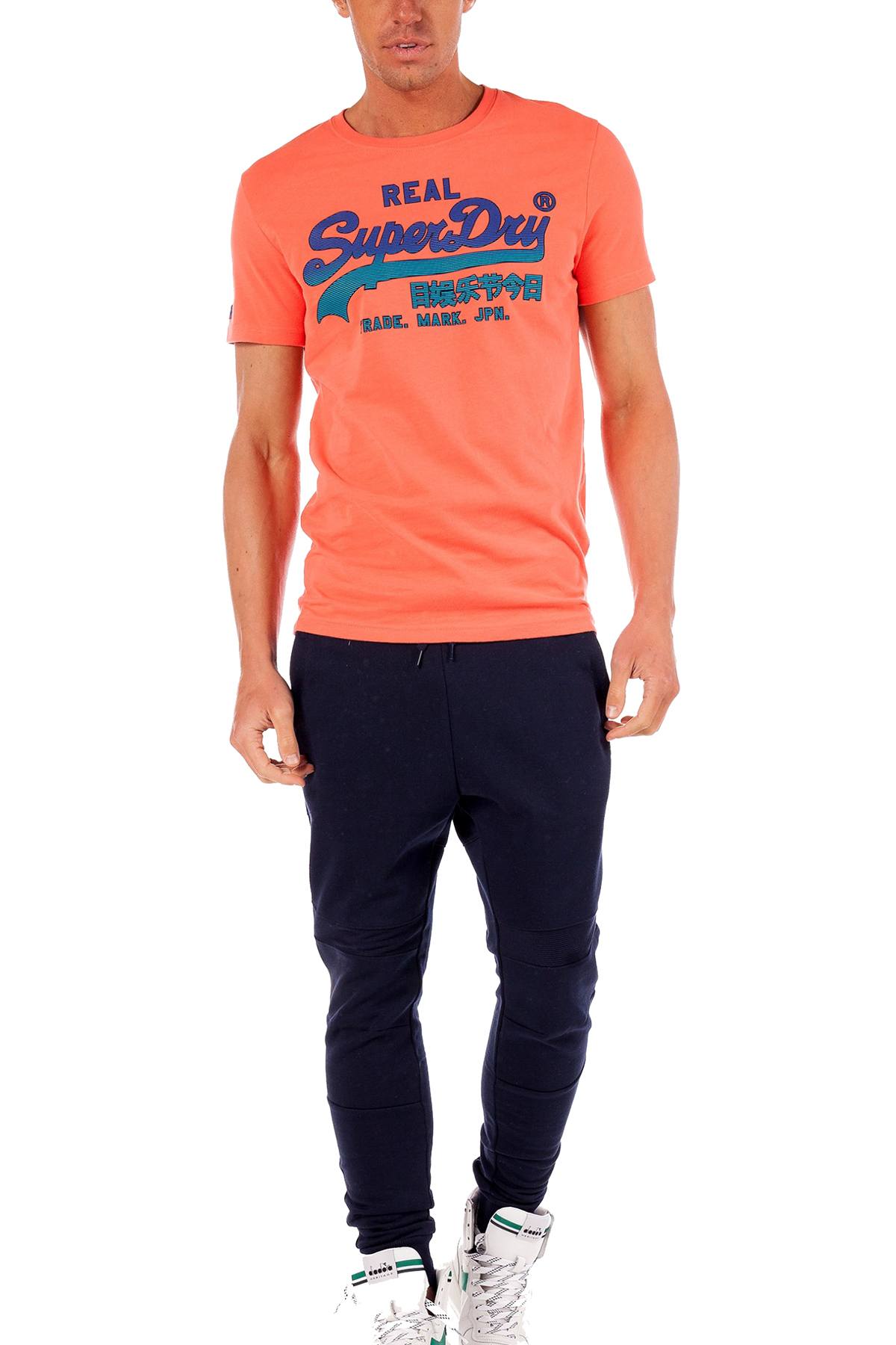 SuperDry Skate-Pink Vintage Logo Fade Mid-Weight Tee