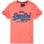 SuperDry Skate-Pink Vintage Logo Fade Mid-Weight Tee