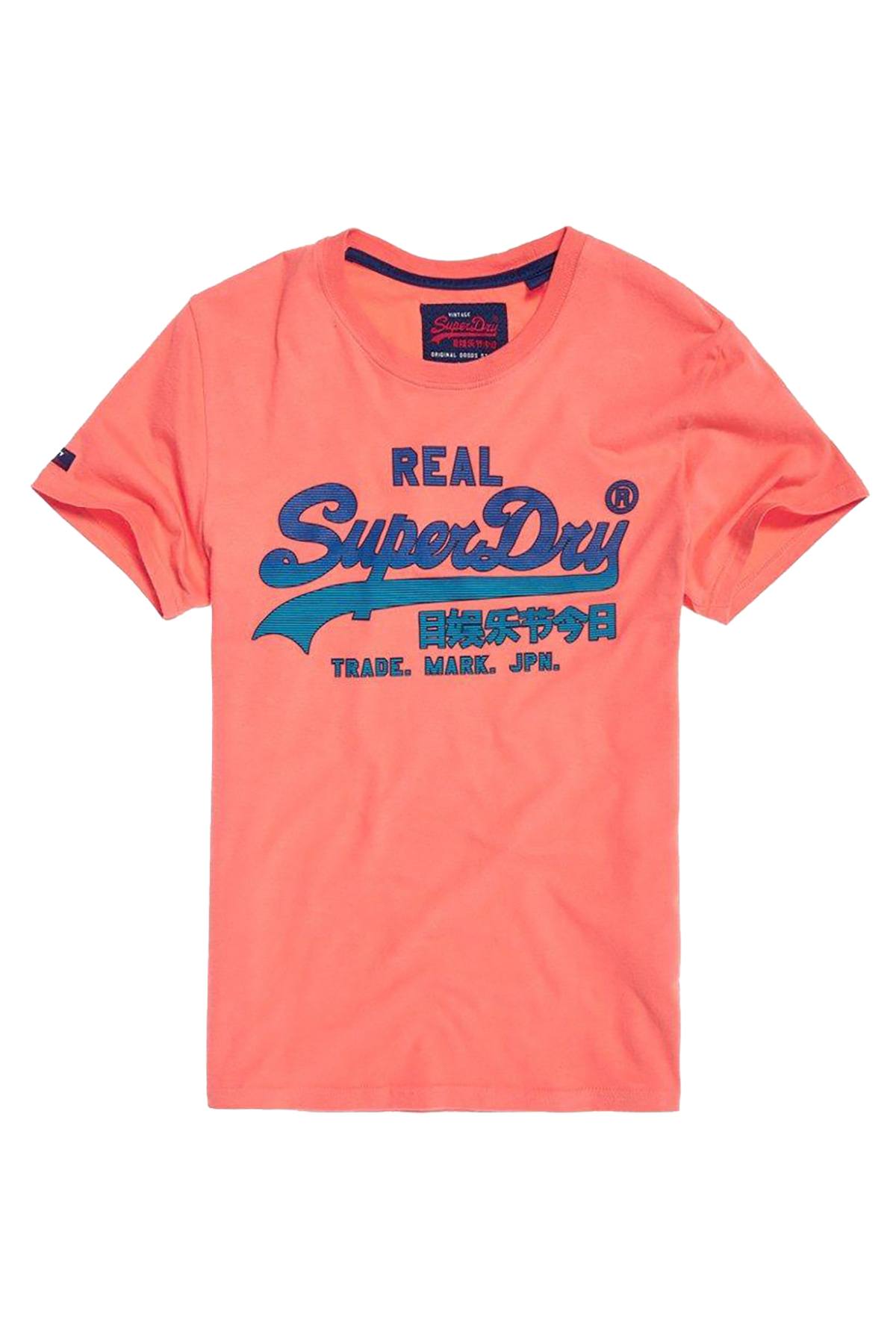 SuperDry Skate-Pink Vintage Logo Fade Mid-Weight Tee