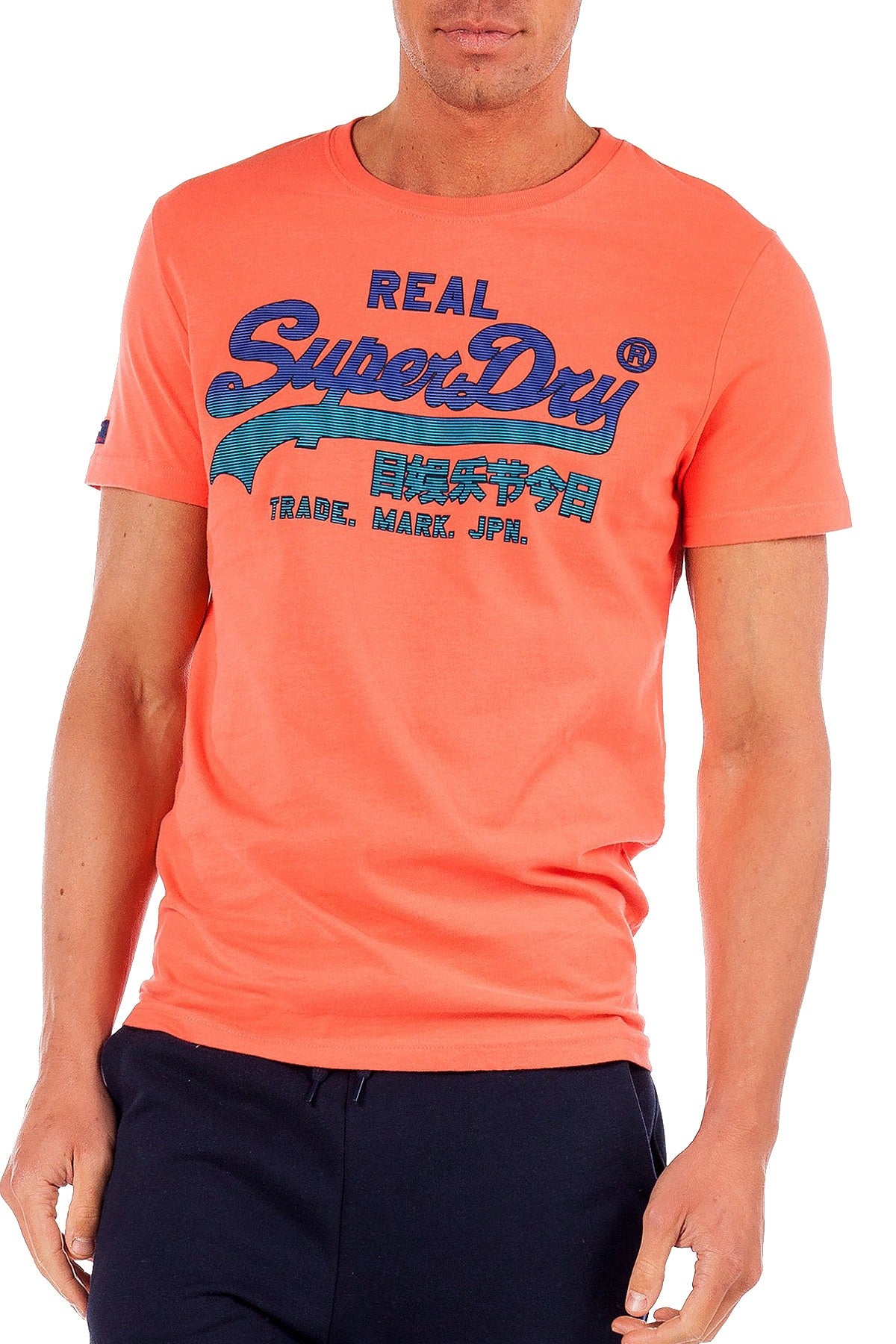 SuperDry Skate-Pink Vintage Logo Fade Mid-Weight Tee