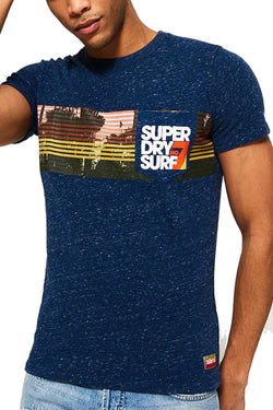 SuperDry Snowy-French-Navy No.7 Surf Pocket T-Shirt thumbnail 1