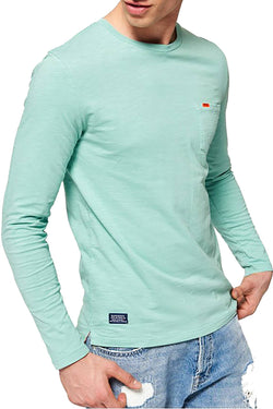 SuperDry Spearmint Dry-Originals L/S Pocket T-Shirt thumbnail 1