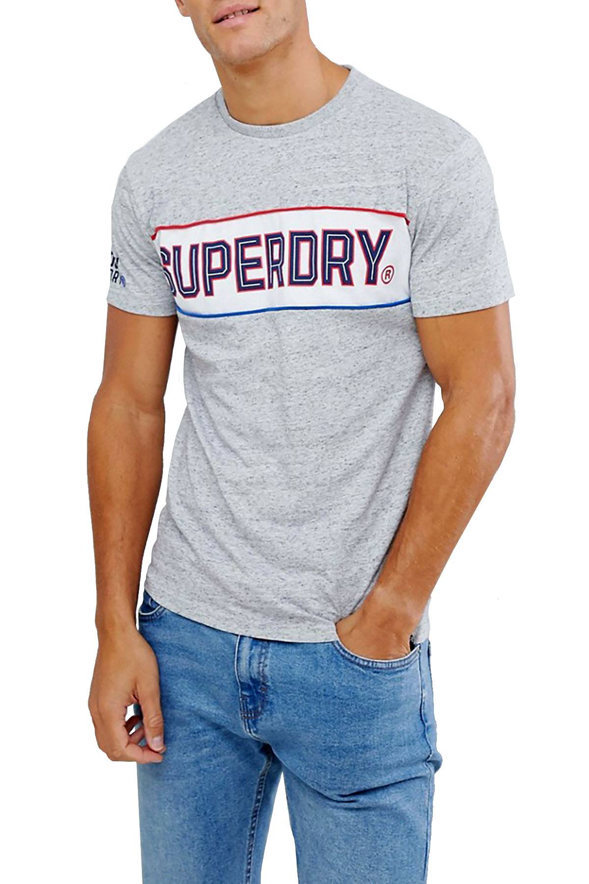SuperDry Street-Works-Grit Retro Stripe Box-Fit T-Shirt