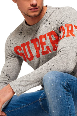 SuperDry Street-Works Grit Super-Splatter Long-Sleeve T-Shirt thumbnail 4
