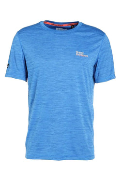 SuperDry Summer-Blue Micro Space-Dye Training T-Shirt thumbnail 2