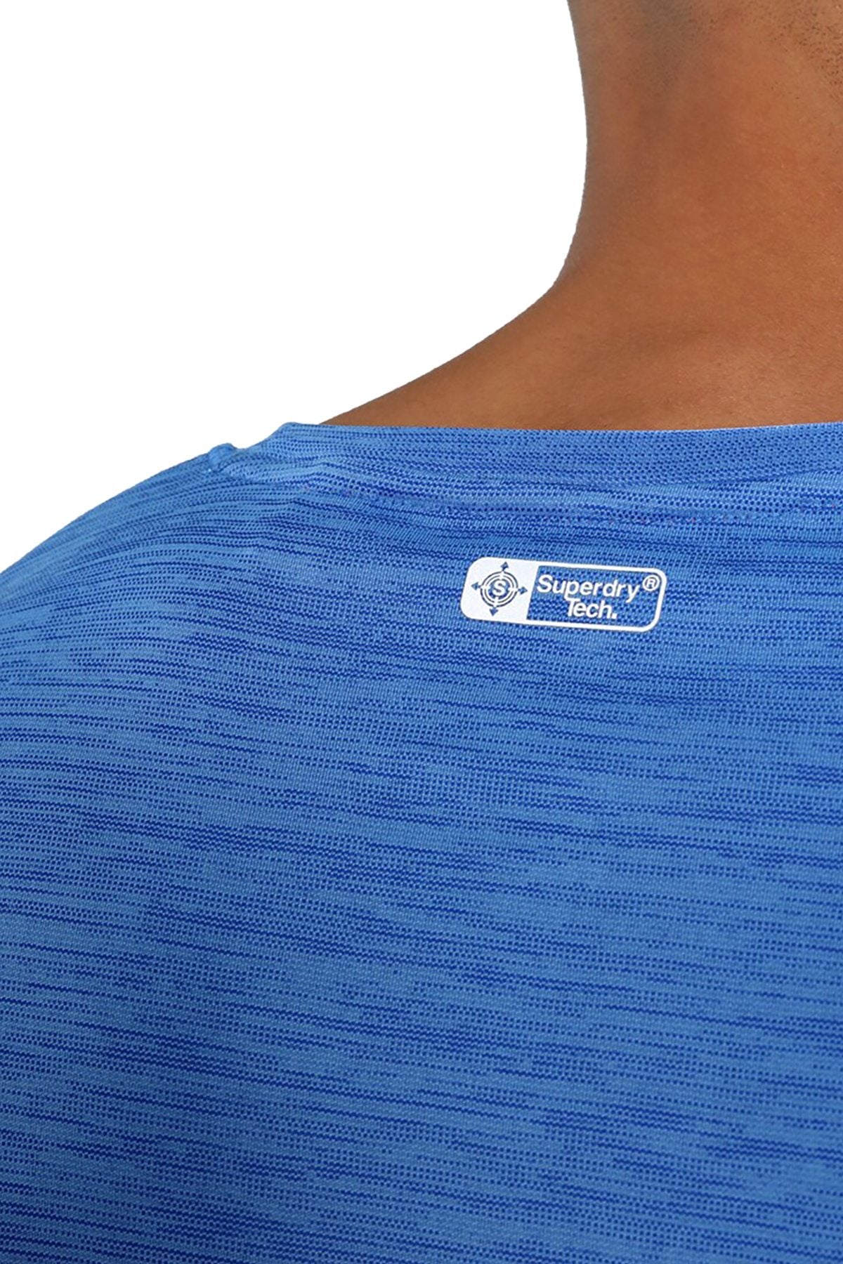 SuperDry Summer-Blue Micro Space-Dye Training T-Shirt