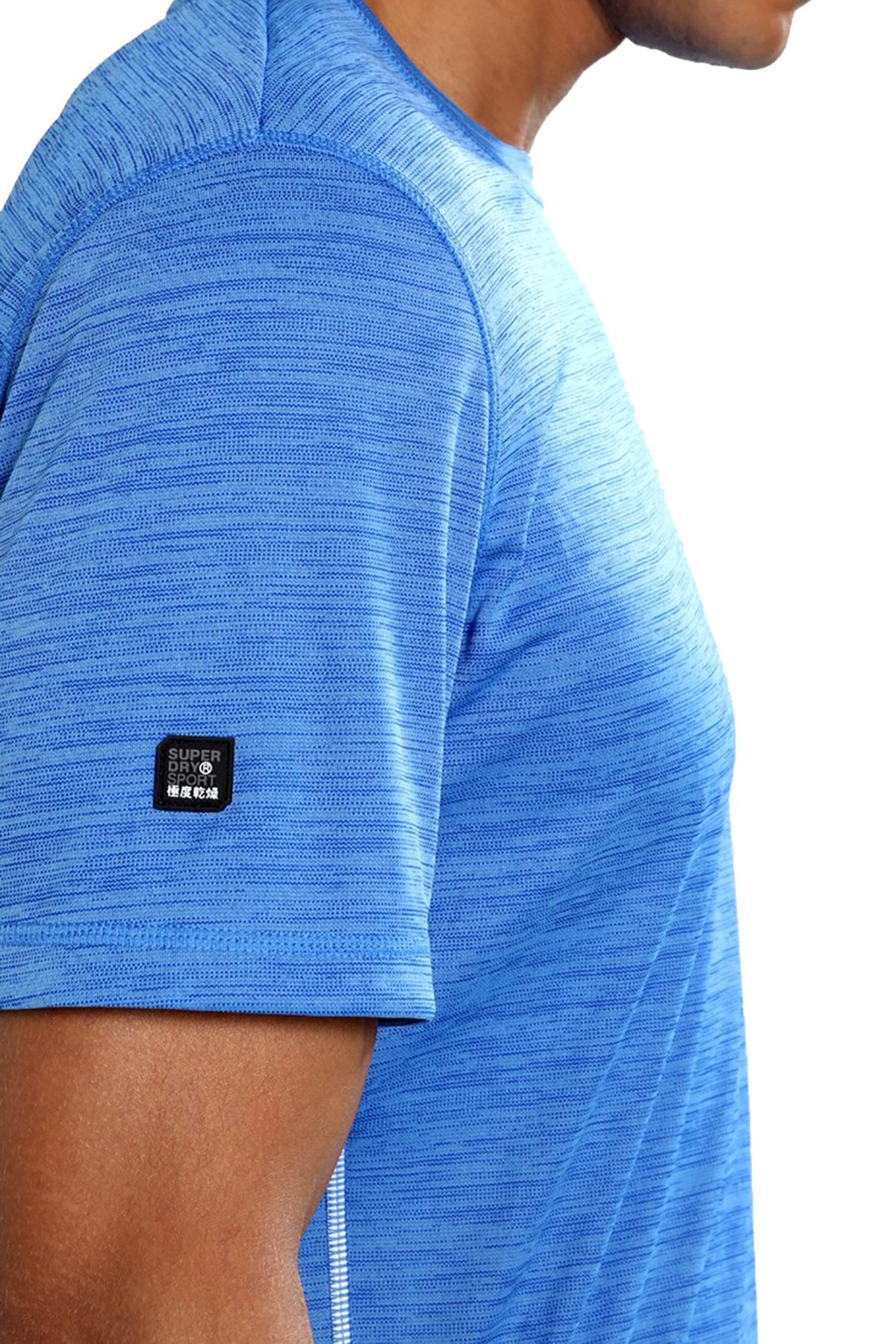 SuperDry Summer-Blue Micro Space-Dye Training T-Shirt