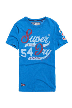SuperDry Techno-Blue-Marl 54 Academy T-Shirt thumbnail 2