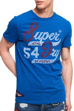 SuperDry Techno-Blue-Marl 54 Academy T-Shirt thumbnail 1