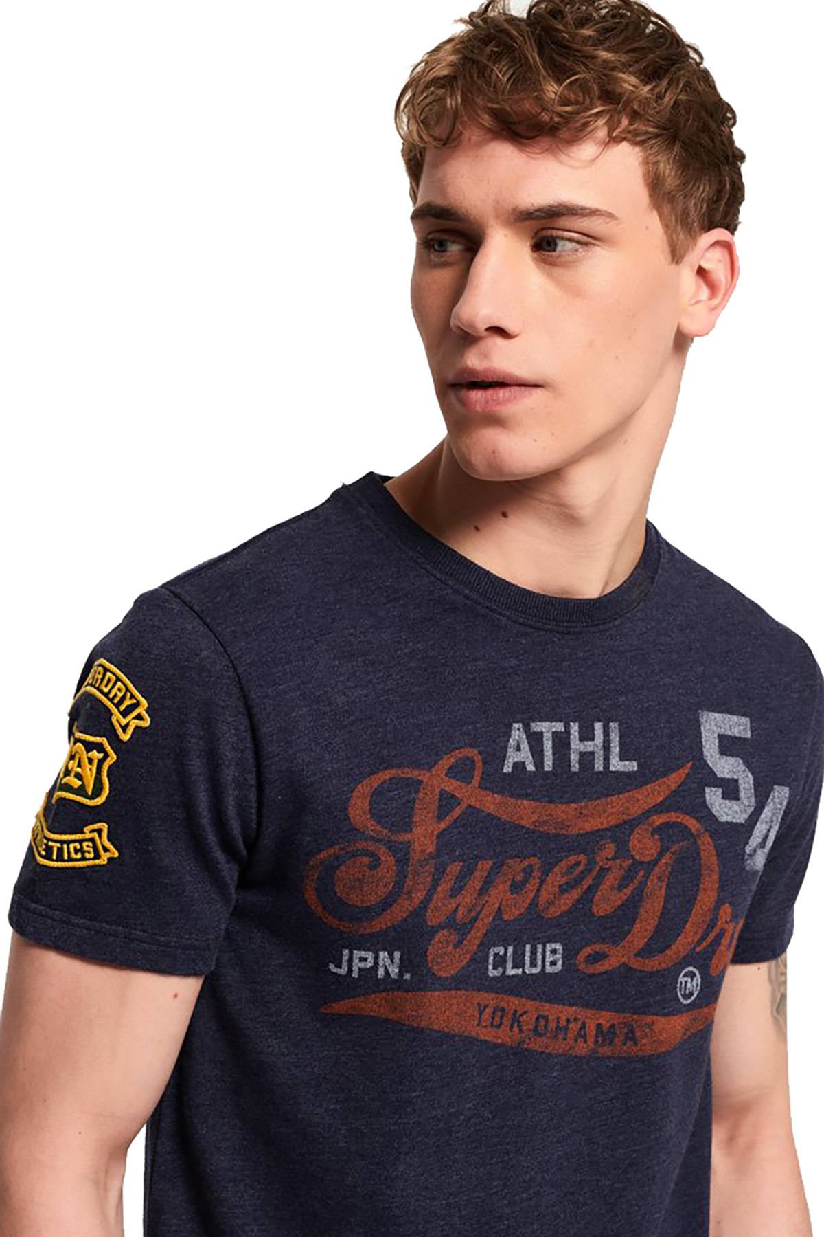 SuperDry Techno-Navy-Marl Academy Athletic T-Shirt