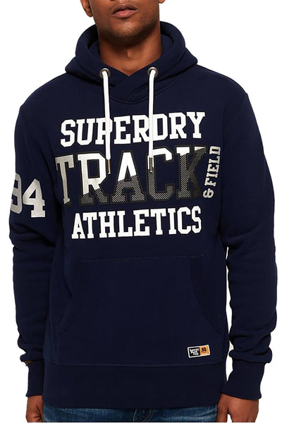 SuperDry Tin-Tab-Navy Super Track Metallic Hoodie