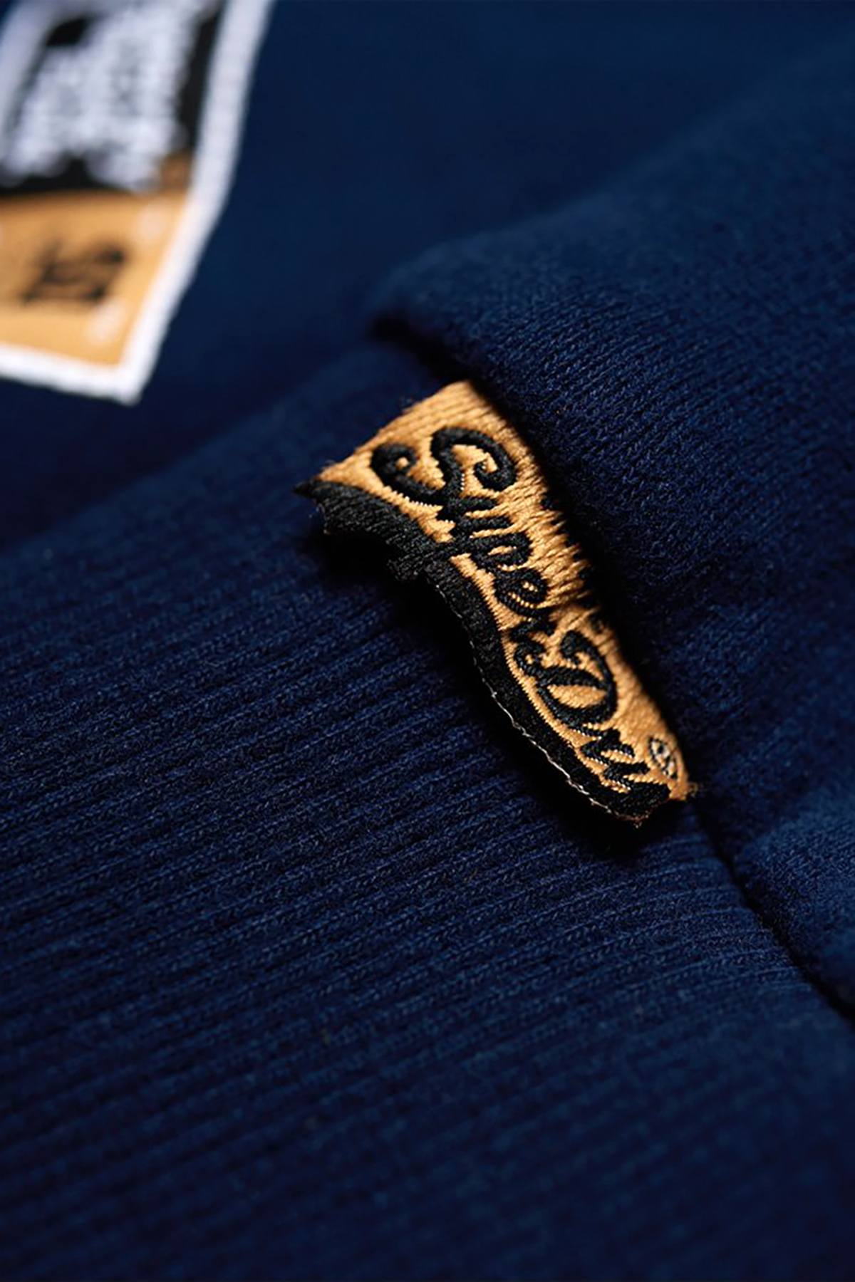 SuperDry Tin-Tab-Navy Super Track Metallic Hoodie