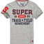 SuperDry Trophy-Grey-Grit Trackster Ringer T-Shirt