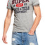 SuperDry Trophy-Grey-Grit Trackster Ringer T-Shirt