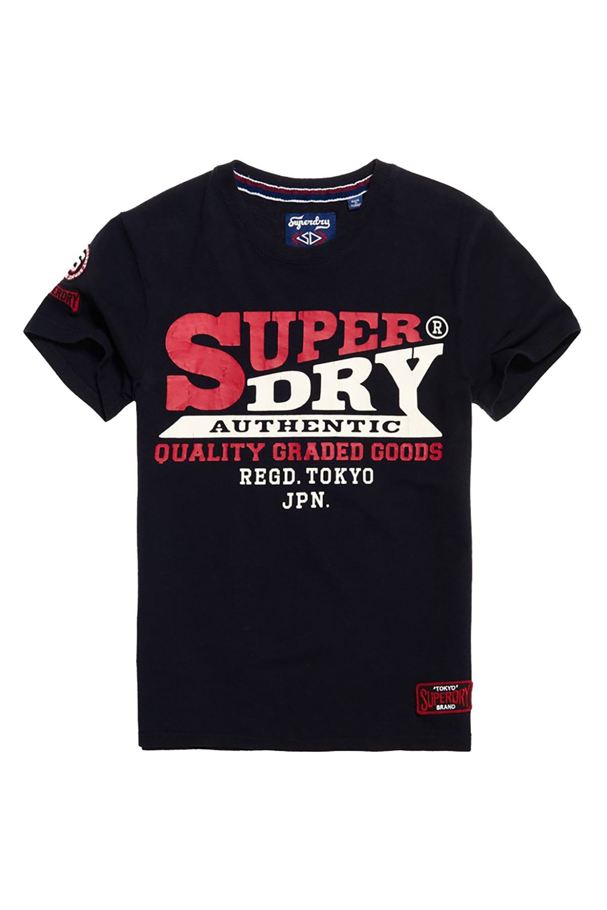 SuperDry Upstate-Black Authentic Supply T-Shirt