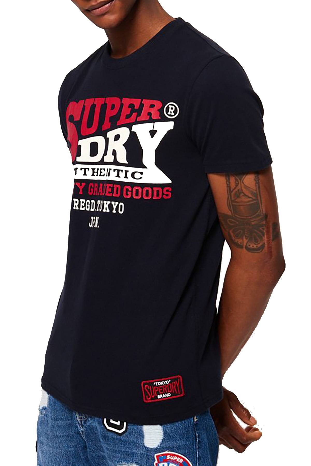 SuperDry Upstate-Black Authentic Supply T-Shirt