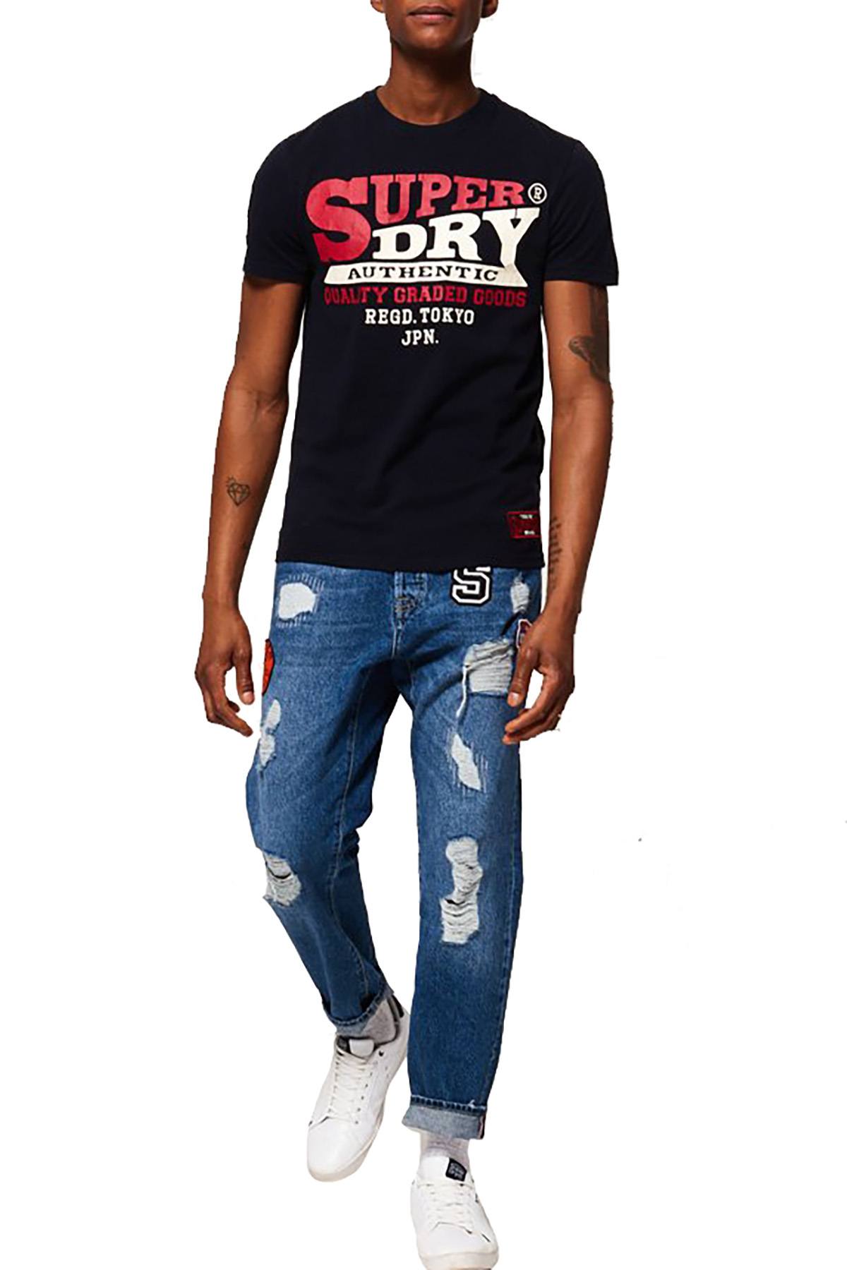 SuperDry Upstate-Black Authentic Supply T-Shirt