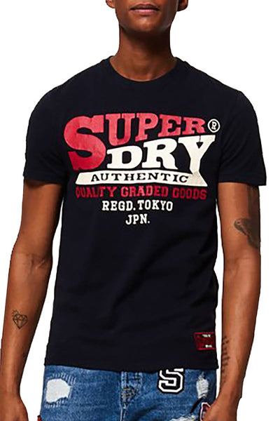 SuperDry Upstate-Black Authentic Supply T-Shirt