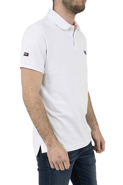 SuperDry White Classic New Fit Pique Polo Shirt thumbnail 4