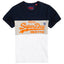 SuperDry White/Grey Vintage Logo Panel T-Shirt