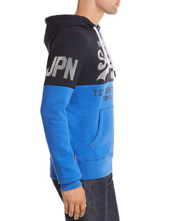 Superdry Logo-graphic Hooded French Terry Sweatshirt Eclipse Navy thumbnail 3