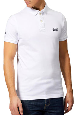 Superdry Optic-White Classic Piqué Polo Shirt thumbnail 1
