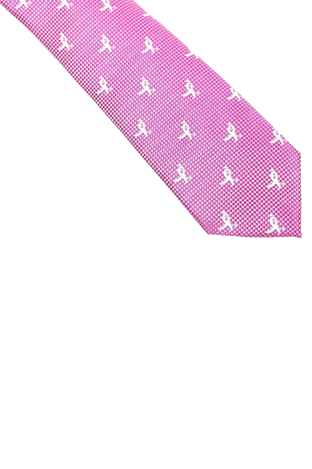 Susan G. Koman Pink Natte Logo Repeat 'Knots for Hope' Necktie