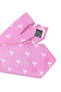 Susan G. Koman Pink Natte Logo Repeat 'Knots for Hope' Necktie thumbnail 2