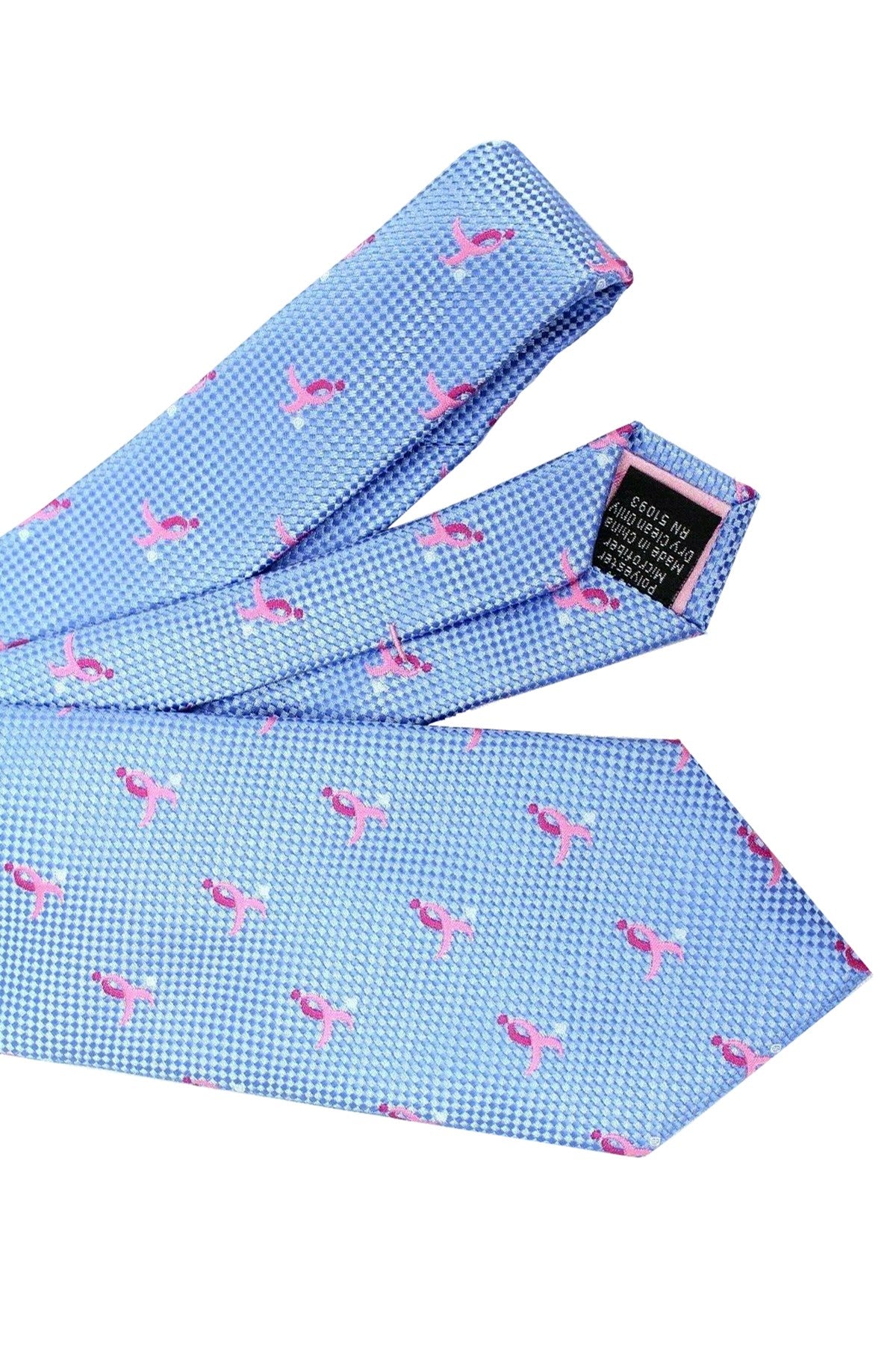 Susan G. Komen Medium-Blue Natte Logo Repeat 'Knots for Hope' Necktie