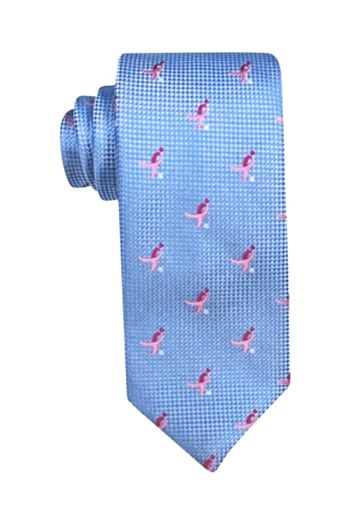 Susan G. Komen Medium-Blue Natte Logo Repeat 'Knots for Hope' Necktie