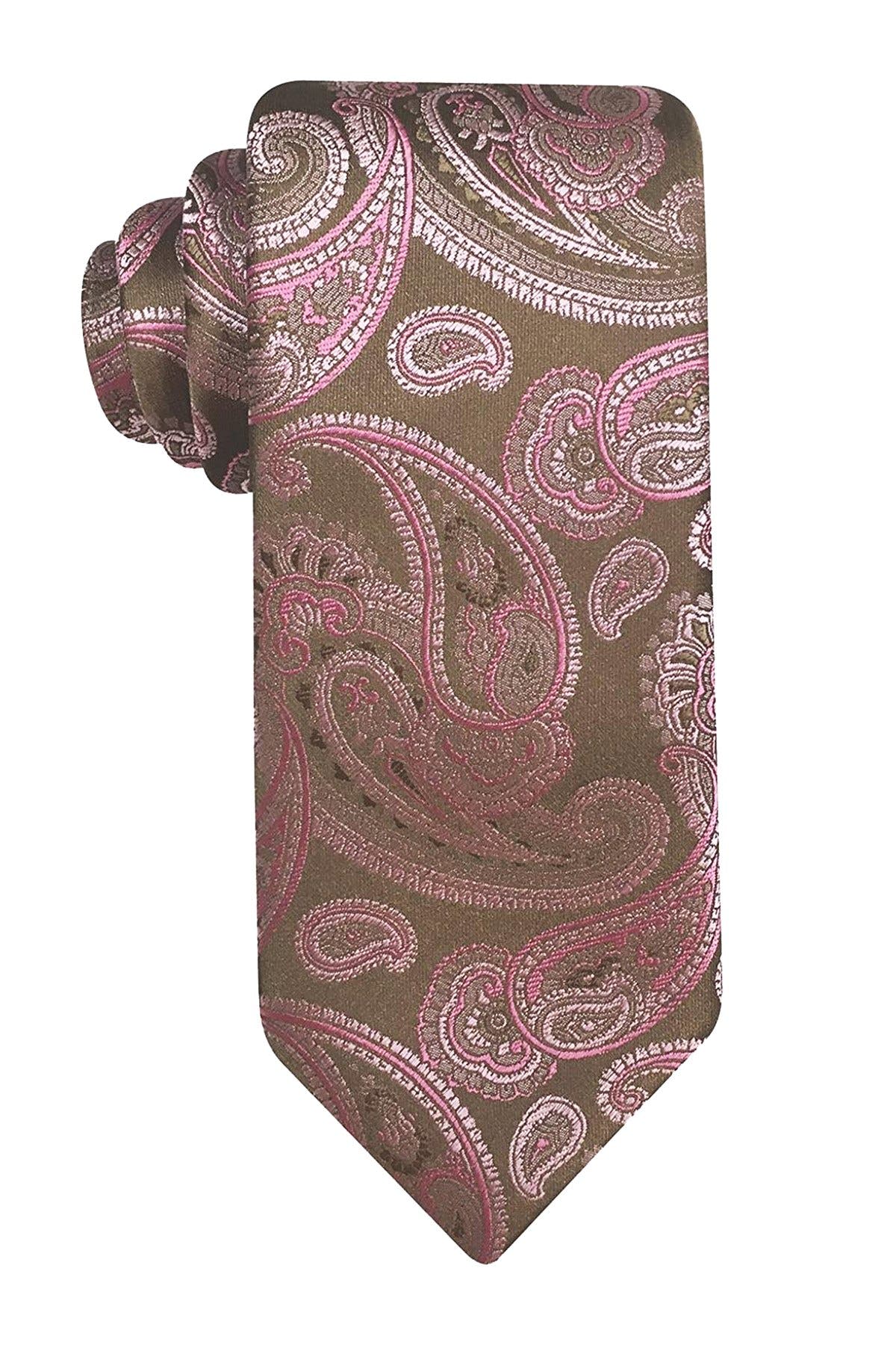 Susan G. Komen Taupe/Pink Paisley 'Knots for Hope' Necktie