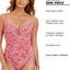 Swim Solutions Black/White-Dot Printed/Beaded Waist-Minimizer Swimsuit