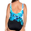 Swim Solutions Longitude Scenic Route Printed Long Torso Tummy Control One-piece Swimsuit Blue