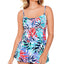 Swim Solutions Palm Springs Printed Empire Tummy Control Swimdress Palm Springs