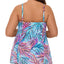 Swim Solutions Plus Palmalicious Printed Empire Tummy Control Swimdress Palmalicous
