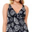 Swim Solutions Spotted Leaves Printed Underwire Tankini Top Spotted Leaves