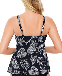Swim Solutions Spotted Leaves Printed Underwire Tankini Top Spotted Leaves thumbnail 2