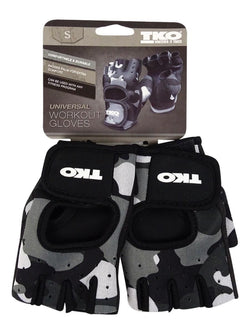 TKO Grey Camo Universal Padded Athletic Gloves thumbnail 3