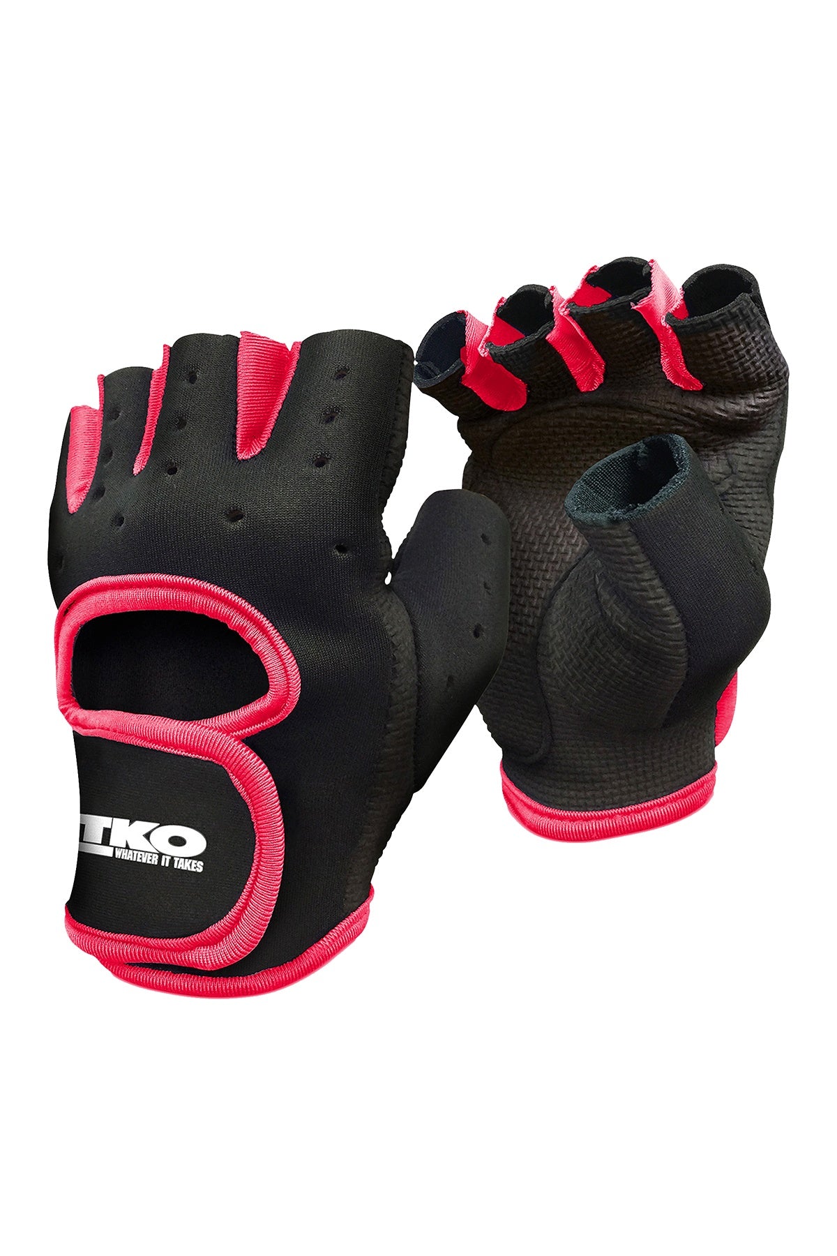 TKO Onyx/Pink Universal Workout Gloves